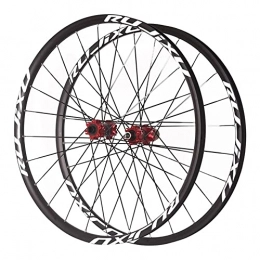 QHYRZE Mountain Bike Wheel QHYRZE 26 / 27.5 / 29 Inch Mountain Bike Wheelset Carbon Hub 24H Rim MTB Bicycle Disc Brake Wheel Set Flat Spokes For 7 8 9 10 11 Speed Cassette 1590g (Color : Black, Size : 27.5'')