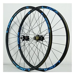 QHYRZE Mountain Bike Wheel QHYRZE 26 / 27.5 / 29 Inch Wheelset MTB Bicycle Mountain Bike Wheel Set Lightweight Rim 24H Quick Release Disc Brake Hub Fit 7 8 9 10 11 12 Speed Cassette 1680g (Color : Blue, Size : 26'')