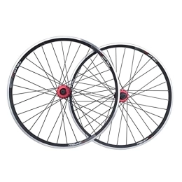 QHYRZE Mountain Bike Wheel QHYRZE 26" Mountain Bike Quick Release Wheelset V / Disc Brake Bicycle Rim MTB Wheels 32H Hub For 7 / 8 / 9 / 10 Speed Cassette 2267g (Color : Black, Size : 26'')
