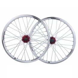 QHYRZE Spares QHYRZE Foldable Bike Wheelset 20 Inch 406 BMX Wheel Set MTB Bicycle Rim C / V Brake Disc Brake Quick Release Hub 32 Holes For 7 8 9 10 Speed Cassette 1730g (Color : White, Size : 406)