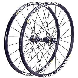 QHYRZE Spares QHYRZE Mountain Bike Disc Brake Wheelset 26 / 27.5 / 29 Inch MTB Bicycle Rim 24H Quick Release Carbon Hub For 7 8 9 10 11 Speed Cassette 1895G (Color : Black, Size : 26 in)
