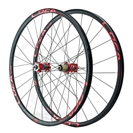 QHYRZE Mountain Bike Wheel QHYRZE Mountain Bike Disc Brake Wheelset 26 27.5 29 Inch MTB Rim Bicycle Wheel Set Quick Release Hub For 7 / 8 / 9 / 10 / 11 / 12 Speed Cassette 1680g (Color : Red, Size : 27.5'')