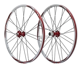 QHYRZE Mountain Bike Wheel QHYRZE Mountain Bike Disc Brake Wheelset 26" MTB Rim QR Quick Release Bicycle Wheel Set 24 / 28H Hub For 7 8 9 10 Speed Cassette 2036g (Color : Red A, Size : 26'')