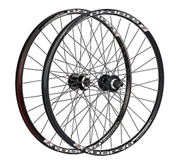 QHYRZE Mountain Bike Wheel QHYRZE Mountain Bike Disc Brake Wheelset 26inch Rim MTB Bicycle Quick Release Wheels Hub For 6 7 8 Speed Rotary Freewheel (Size : 26'')