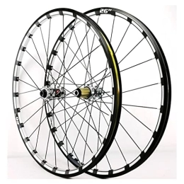 QHYRZE Mountain Bike Wheel QHYRZE Mountain Bike Wheelset 26" 27.5" 29'' Bicycle Rim MTB Disc Brake Thru Axle Wheels Front Rear 24 Holes Hub For 7 8 9 10 11 12 Speed Cassette 1750g (Color : Silver, Size : 29'')