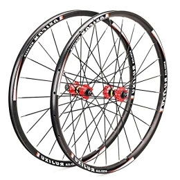 QHYRZE Mountain Bike Wheelset 26/27.5/29 Inch Bicycle Rim 24H MTB Disc Brake Wheel Set Quick Release Hub For 7 8 9 10 11 Speed Cassette 1900g (Size : 26'')