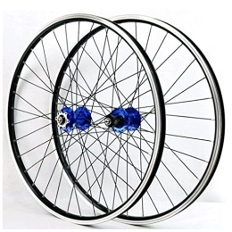 QHYRZE Spares QHYRZE Mountain Bike Wheelset 26 27.5 29 Inch Bicycle Rim V / Disc Brake MTB Wheelset Quick Release Hub 32 Holes Cycling Wheels For 7 8 9 10 11 12 Speed Cassette 2200g (Size : 26'')