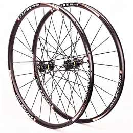 QHYRZE Spares QHYRZE Mountain Bike Wheelset 26 / 27.5 / 29 Inch MTB Disc Brake Wheel Set Bicycle Rim 24H Quick Release Hub For 7 8 9 10 11 Speed Cassette (Color : Black, Size : 27.5'')