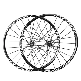 QHYRZE Mountain Bike Wheel QHYRZE Mountain Bike Wheelset 26 / 27.5 / 29 Inch MTB Rim Bicycle Disc Brake Wheel Set Carbon Hub For 7 8 9 10 11 Speed Cassette 1590g Black (Size : 26'')