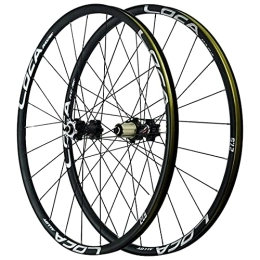 QHYRZE Spares QHYRZE Mountain Bike Wheelset 26 / 27.5 / 29 Inch MTB Rim Disc Brake Bicycle Wheel Set Quick Release Hub 24H 7 8 9 10 11 12 Speed Cassette 1680g (Color : Black Silver, Size : 27.5'')