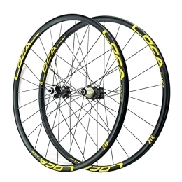 QHYRZE Spares QHYRZE Mountain Bike Wheelset 26 27.5 29 Inch MTB Rim Disc Brake Bicycle Wheel Set Quick Release Hub 24H 7 / 8 / 9 / 10 / 11 / 12 Speed Cassette 1680g (Color : Gold, Size : 27.5'')