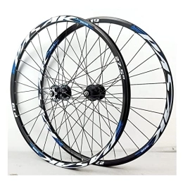 QHYRZE Mountain Bike Wheel QHYRZE Mountain Bike Wheelset 26 / 27.5 / 29 Inch MTB Rim Disc Brake Quick Release Cycling Wheels 32H Hub For 7 8 9 10 11 12 Speed Cassette 2050g (Color : Blue, Size : 26'')