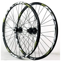 QHYRZE Spares QHYRZE Mountain Bike Wheelset 26" 27.5" 29" Rim Disc Brake Bicycle MTB Quick Release Wheels Front Rear 32 Holes Hub For 7 8 9 10 11 12 Speed Cassette 2035g (Color : Green, Size : 29'')