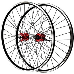 QHYRZE Spares QHYRZE Mountain Bike Wheelset 26'' 27.5'' 29'' Rim V / Disc Brake Hub 32 Holes MTB Bicycle Quick Release Wheels For 7 8 9 10 11 12 Speed Cassette 2200g (Color : Red, Size : 26'')