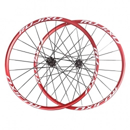 QHYRZE Mountain Bike Wheel QHYRZE Mountain Bike Wheelset 26 27.5 29in 6 Bolts Disc Brake Thru Axle MTB Wheelset 24 Holes Carbon Hub 8 / 9 / 10 / 11 Speed Cassette 1920g Red (Size : 27.5'')
