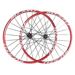 QHYRZE Spares QHYRZE Mountain Bike Wheelset 26 27.5 29in 6 Bolts Disc Brake Thru Axle MTB Wheelset 24 Holes Carbon Hub 8 / 9 / 10 / 11 Speed Cassette 1920g Red (Size : 29'')