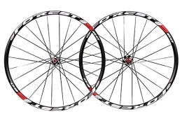 QHYRZE Spares QHYRZE Mountain Bike Wheelset 26" 27.5" Rim Disc Brake Bicycle MTB Quick Release Wheels Straight Pull Carbon Hub 24H For 7 8 9 10 11 Speed Cassette 1800g (Color : Black, Size : 26'')