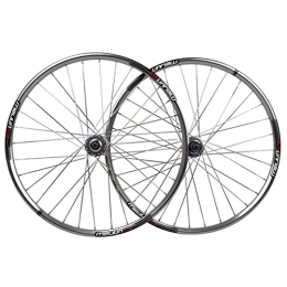 QHYRZE Spares QHYRZE Mountain Bike Wheelset 26" Bicycle Rim Disc Brake MTB Quick Release Wheels Flat Spokes Hub 32H For 7 8 9 10 Speed Cassette 2084g (Size : 26'')