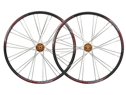 QHYRZE Mountain Bike Wheel QHYRZE Mountain Bike Wheelset 26" Bicycle Rim Disc Brake Quick Release Wheels 24 / 28H Hub For 7 8 9 10 Speed Cassette 2120g (Color : Black, Size : 26'')