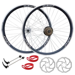Madspeed7 Mountain Bike Wheel QR 700c 28" Hybrid 29er MTB Bike Wheel Set 7 speed Disc Brake Sealed Bearings