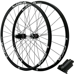QUALITY MERCHANT Spares QUALITY MERCHANT 26 / 27.5 / 29 in Mountain bike wheelset, Bicycle wheel set Double walled MTB rim Alloy bicycle wheels Cassette hub 24 holes 7-12 speed disc brake (A, 26)