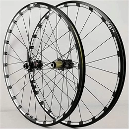 QUALITY MERCHANT Spares QUALITY MERCHANT 26 / 27.5 in MTB Bike Wheel Set, Bicycle Wheelset Cycling Rims, Rims Through Axle Disc Brake Driving Sealed Bearing Hub 24 Hole 7-11 Speed Cassette (A, 27.5)