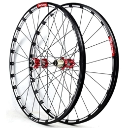 vivianan Mountain Bike Wheel Quick Release Bike Wheelset 26'' 27.5'' 29'', Mountain Bicycle Front Rear Wheel Set CNC Double Layer Disc Brake Wheel 24-hole Straight-pull Hub For 7 8 9 10 11 12 Speed ( Color : A , Size : 26inch )