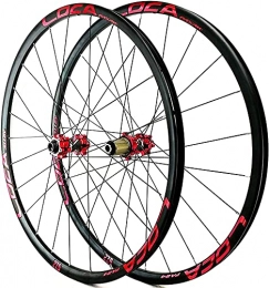 qwert Spares qwert 26 / 27.5 / 29-Inch Game Wheels Bicycle MTB Hybrid Wheels Bicycle Mountain Brake Rim Disk Front Wheel And Rear Axis Intern, Red, 29in