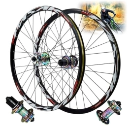 DYSY Mountain Bike Wheel Racing Bicycle Wheels 26 27.5 29 Inch MTB Rim Aluminum Alloy Disc Brake 32H Mountain Cycling Bike Wheels Front&Rear QR 135mm Compatible 7-11 Speed (Color : D, Size : 27.5 inch)