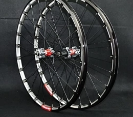 Rayblow Mountain Bike Wheel Rayblow MTB Bicycle Wheelset Carbon Hub, 26 / 27.5 inch Mountain Bike Wheelsets Rim with QR, 7-11 Speed Wheel Hubs Disc Brake, Double Wall Flat Spokes Wheelset 24 Hole (Weight: 1750G), 26