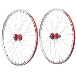 HerfsT Mountain Bike Wheel Rims Bicycle Rim 32 Holes 26" Mountain Bike Wheelset MTB Disc Brake Wheels Quick Release Hub For 7 / 8 / 9 / 10 Speed Cassette 2118g (Color : White, Size : 26 inch)
