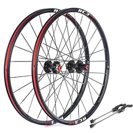 MZPWJD Mountain Bike Wheel Rims Mountain Bike Disc Brake Wheelset 24" MTB Rim 24H Carbon Hub Quick Release Wheels For 7 / 8 / 9 / 10 / 11 Speed Cassette Flywheel 1770g (Color : Black, Size : 24'')