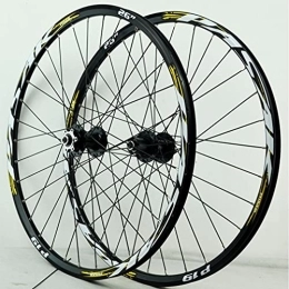 MZPWJD Spares Rims Mountain Bike Wheelset 26" 27.5" 29" MTB Rim 32 Holes Quick Release Bicycle Wheels Front And Rear Wheel 2035g Disc Brake Hub For 7 / 8 / 9 / 10 / 11 / 12 Speed Cassette (Color : Gold A, Size : 27.5inch)