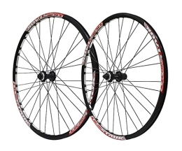 MZPWJD Spares Rims Mountain Bike Wheelset 27.5Inch MTB Rim Cycling Wheel Set Centerlock Disc Brake Wheels Quick Release Hub 32H For 7 / 8 / 9 / 10 Speed Cassette Bicycle Accessory 2160g (Color : Red, Size : 27.5inch)