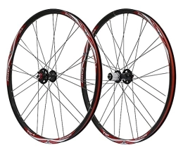 MZPWJD Mountain Bike Wheel Rims Mountain Bike Wheelset Disc Brake 26" MTB Rim QR Quick Release Bicycle Wheels 24 / 28H Hub For 7 / 8 / 9 / 10 Speed Cassette 2036g (Color : Red A, Size : 26 inch)