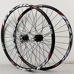 MZPWJD Mountain Bike Wheel Rims Mountain Bike Wheelset Disc Brake Quick Release Cycling Wheels 26 / 27.5 / 29 Inch MTB Rim 32H Hub For 7 / 8 / 9 / 10 / 11 / 12 Speed Cassette 2050g (Color : Red, Size : 27.5inch)