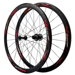 DYSY Spares Road Bike Wheelset 700C 40MM Height Rim Aluminum Alloy Hybrid / Mountain Bicycle Racing V Brake QR Bicycle Wheels for 7 / 8 / 9 / 10 / 11 Speed