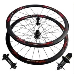 DYSY Spares Road Bike Wheelset 700C Bicycle Wheel, 40MM Ultra-Light Aluminium Alloy Hybrid / Mountain Wheels V Brake for 7 / 8 / 9 / 10 / 11 Speed 2150g (Color : B)