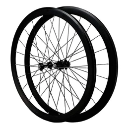 HYLH Spares Road Bike Wheelset 700C, V-Brake Double Wall MTB Cycling Wheels 40mm Quick Release Racing Bike Wheel 24 Hole 8 / 9 / 10 / 11 / 12 Speed