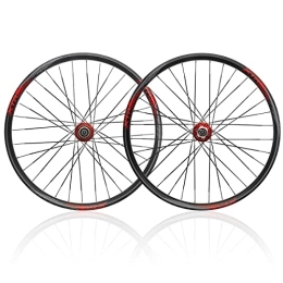 RUJIXU Spares RUJIXU Mountain Bike Wheelset 26 inch 27.5" 29" Disc Brake MTB Wheel QR Bicycle Rim Sealed Bearing Double Wall Rims for 8 / 9 / 10 / 11 Speed Cassette Freewheel 2015g (Color : Red, Size : 26in)