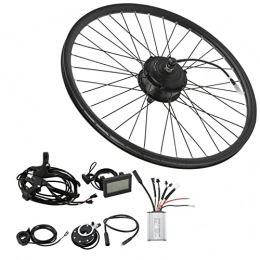 SHYEKYO Spares SHYEKYO Bicycle Front Wheel Conversion Kit, Low Failure Rate Good Heat Dissipation Aluminum Alloy Rims 26in Front Wheel Hub Motor Kit for Mountain Bike