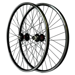 SJHFG Mountain Bike Wheel SJHFG 26" Bicycle Wheelset, Cycle Wheel 32H Front 2 Rear 4 Bearing Hub Disc Brake Mountain Bike Wheels V Brake (Color : Black)