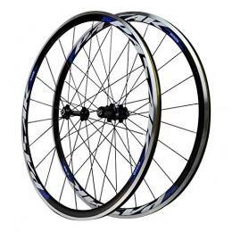 SJHFG Mountain Bike Wheel SJHFG 700C Bicycle Wheelset, Double Wall MTB Rim 4 Peilin Bearing C Brake V Brake Cycling Hub Bicycle Wheel (Color : Blue)