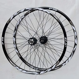 SN Mountain Bike Wheel SN 26 27.5 29 Inch Bike Wheelset, Ultralight MTB Mountain Bicycle Wheels, Double Layer Alloy Rim Quick Release 7 8 9 10 11 Speed Disc Brake (Color : Black Hub silver logo, Size : 26Inch)
