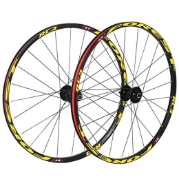 SN Mountain Bike Wheel SN 26 27.5 Inch Bicycle Front Rear Wheel Mountain Bike Wheelset Ultra Light Double Wall MTB Rim 5 Bearing Quick Release Disc Brake Wheels (Color : A, Size : 27.5inch)