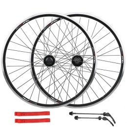 SN Mountain Bike Wheel SN 26 Cycling Front & Rear Wheel Bick Wheelset Mountain Double Layer Alloy Rim Disc Brake Quick Release 7 / 8 / 9 / 10 / 11 / 12 Speed Cassette Hub (Color : White)