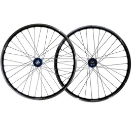 SN Mountain Bike Wheel SN 26 Inch Mountain Bike Wheelset Bicycle Wheel 2 Palin Quick Release 32 Hole Disc Brake / V Brake Hub Double Wall MTB Rim 8, 9, 10 Speed (Color : Blue Hub)