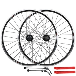 SN Mountain Bike Wheel SN MTB Bicycle Wheelset 26 Inch Mountain Bike Wheel Double Layer Alloy Rim Sealed Bearing 7-11 Speed Cassette Hub QR Disc Brake (Color : White)