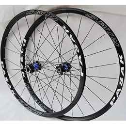 SN Mountain Bike Wheel SN Ultralight Mountain Bike Wheelset 26 / 27.5 Inch Bicycle Wheel 24 Hole Straight Pull 4 Bearing Disc Brake Wheels Quick Release 7 / 8 / 9 / 10 Speed (Color : Black Carbon Blue Hub, Size : 26inch)