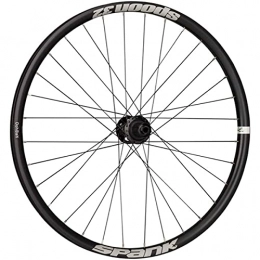 Spank Mountain Bike Wheel Spank Spoon32, 26", 32H, Hub Spike 20 x 110 mm + Adap 15 x 100 Adult Unisex Front MTB Wheel, Black, 15 x 100 mm